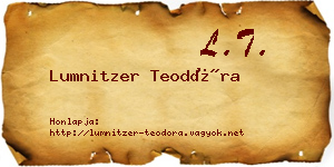 Lumnitzer Teodóra névjegykártya
